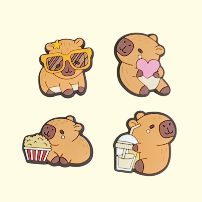 Capybara Crocs Charms x4