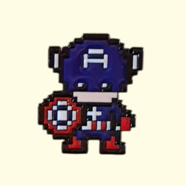 Marvel Captain America Blocks Pin Badge