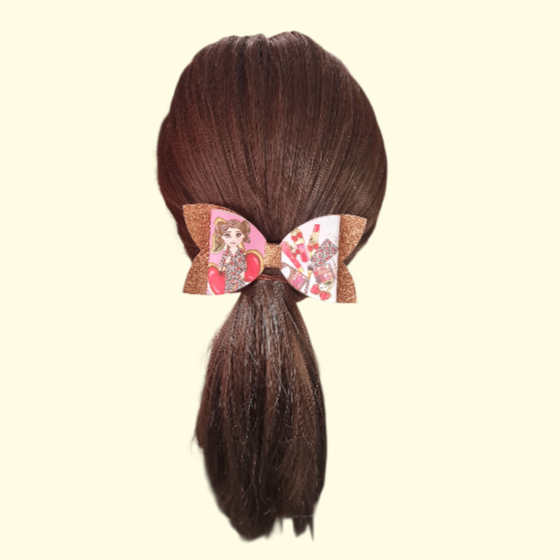 Makeup Brunette Standard Hair Bow