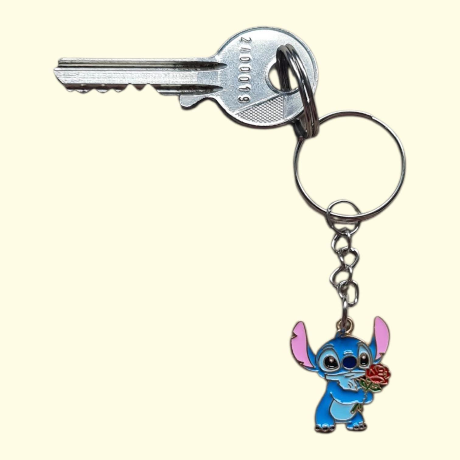 Stitch Rose Keyring