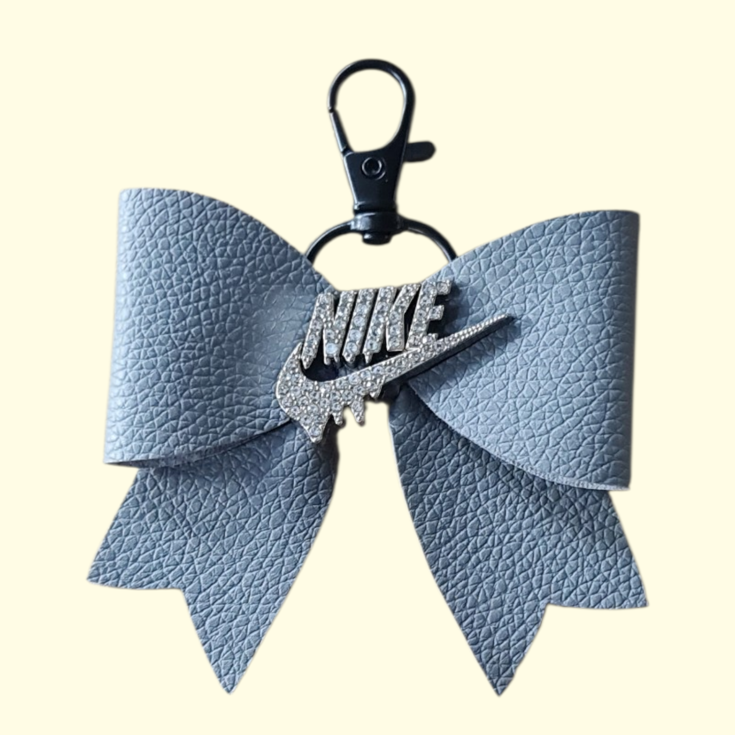 Grey Silver Nike Swoosh Bag Charm