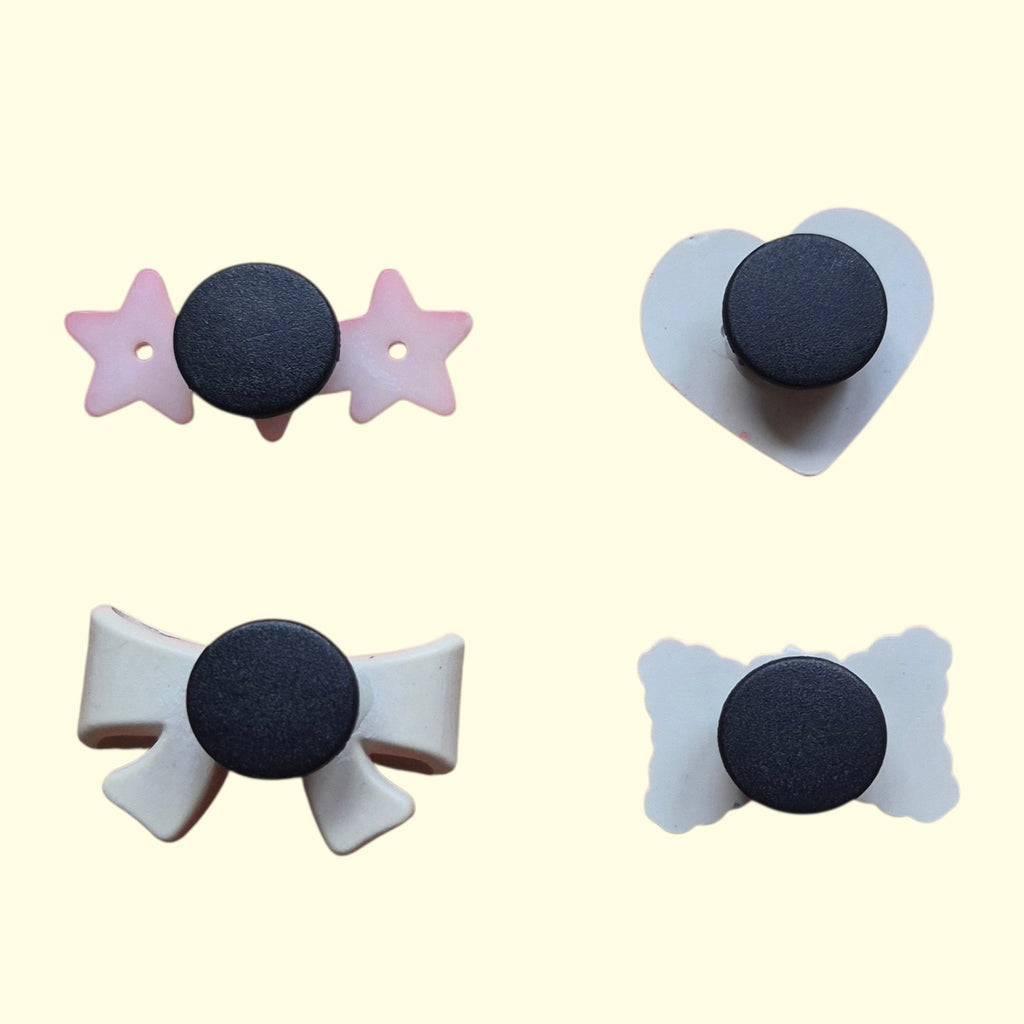 Pink Bow Bling Crocs Charms x4