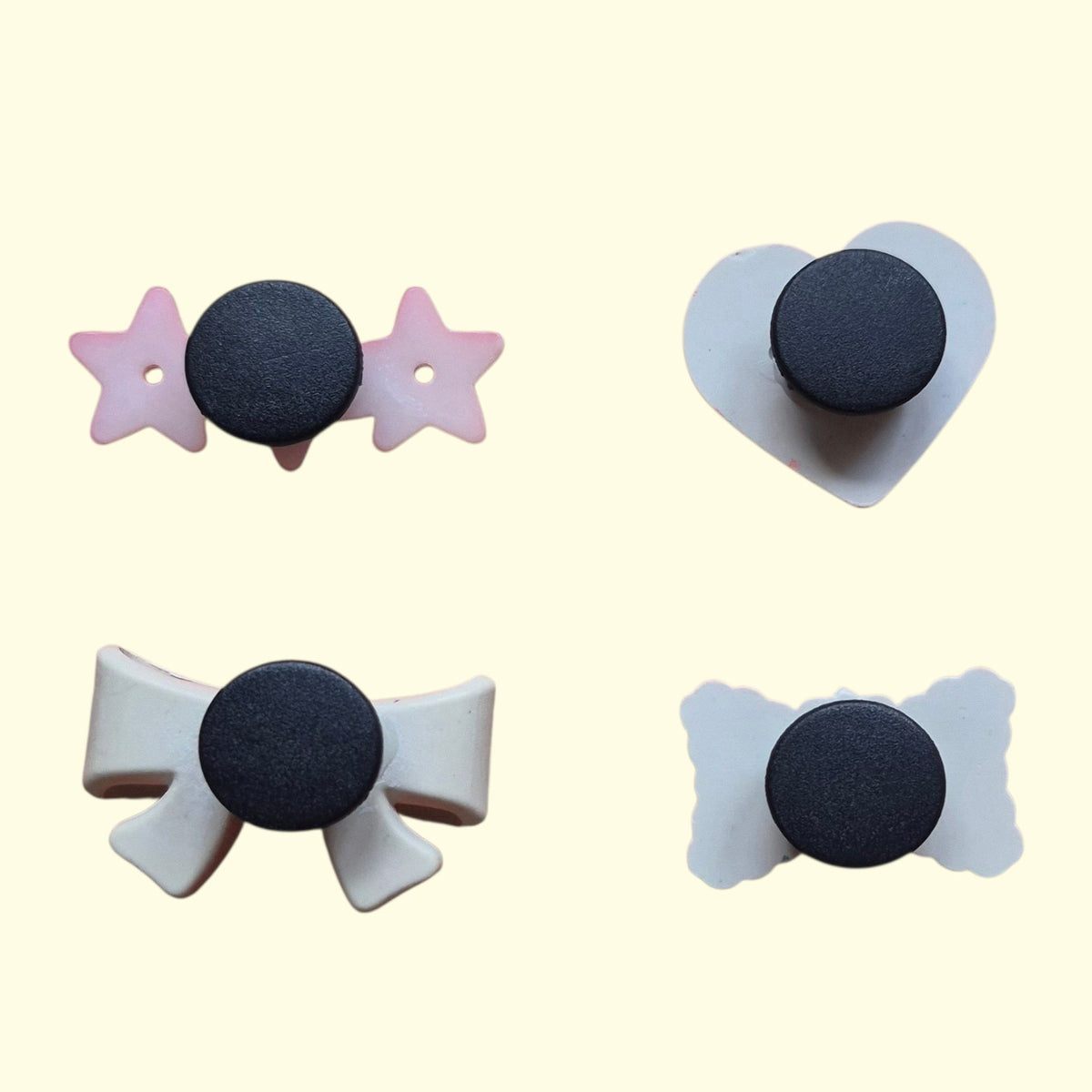 Pink Bow Bling Crocs Charms x4