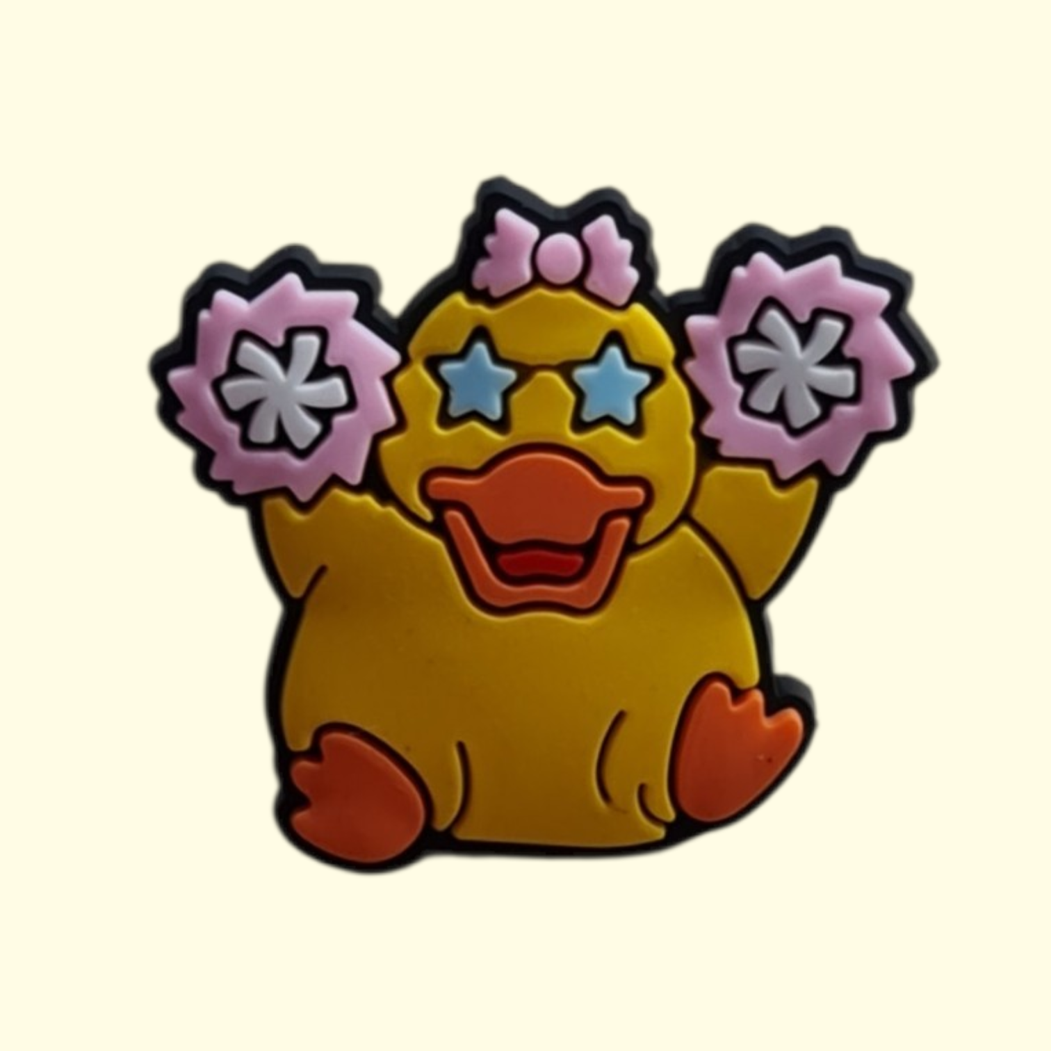 Duck Cheerleader Pin Badge