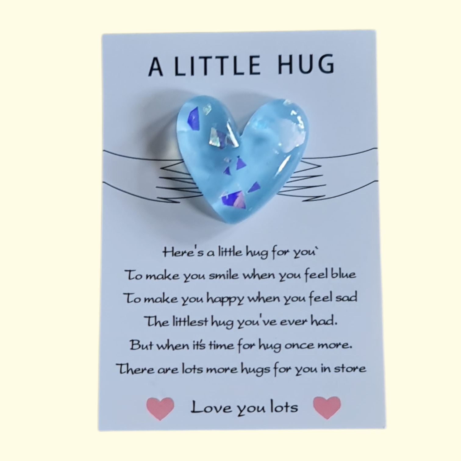 Heart Blue Pocket Hug