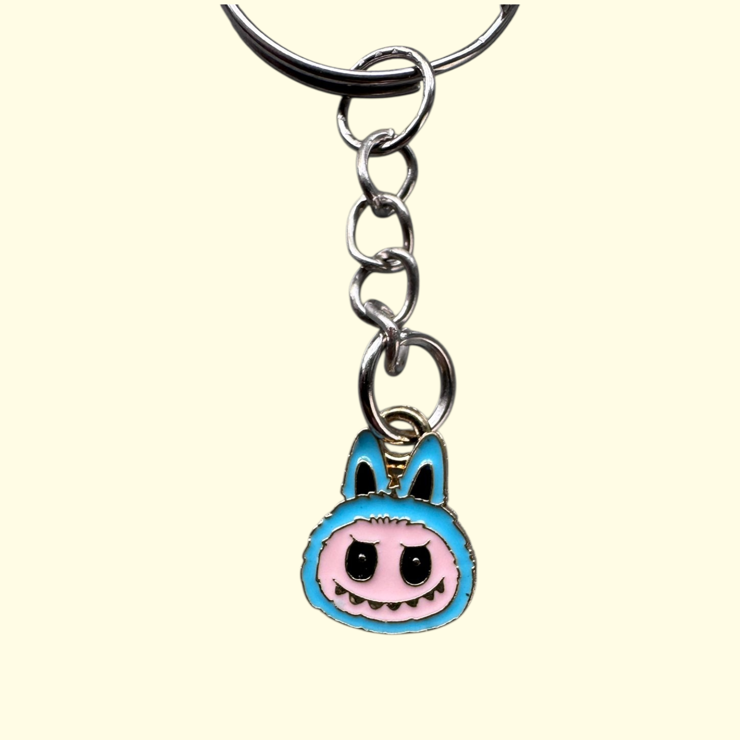 Labubu Face Blue Keyring