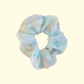 Puff Teal Print Hair Scrunchie