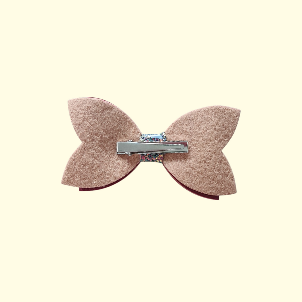 Wine Hair Bow