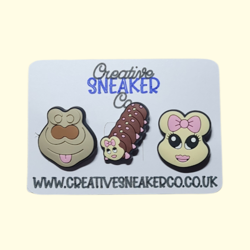 Caterpillar Cake Crocs Charms x3