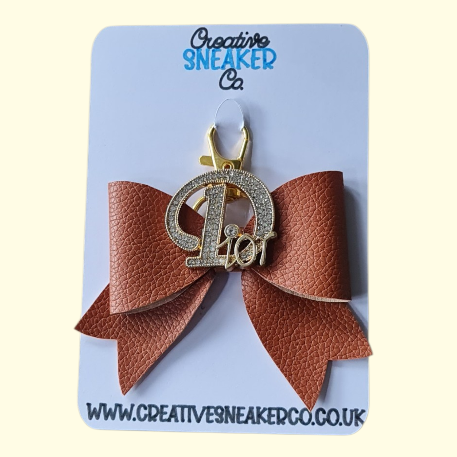 Light Brown Gold Dior Bag Charm