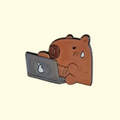 Capybara Laptop Pin Badge