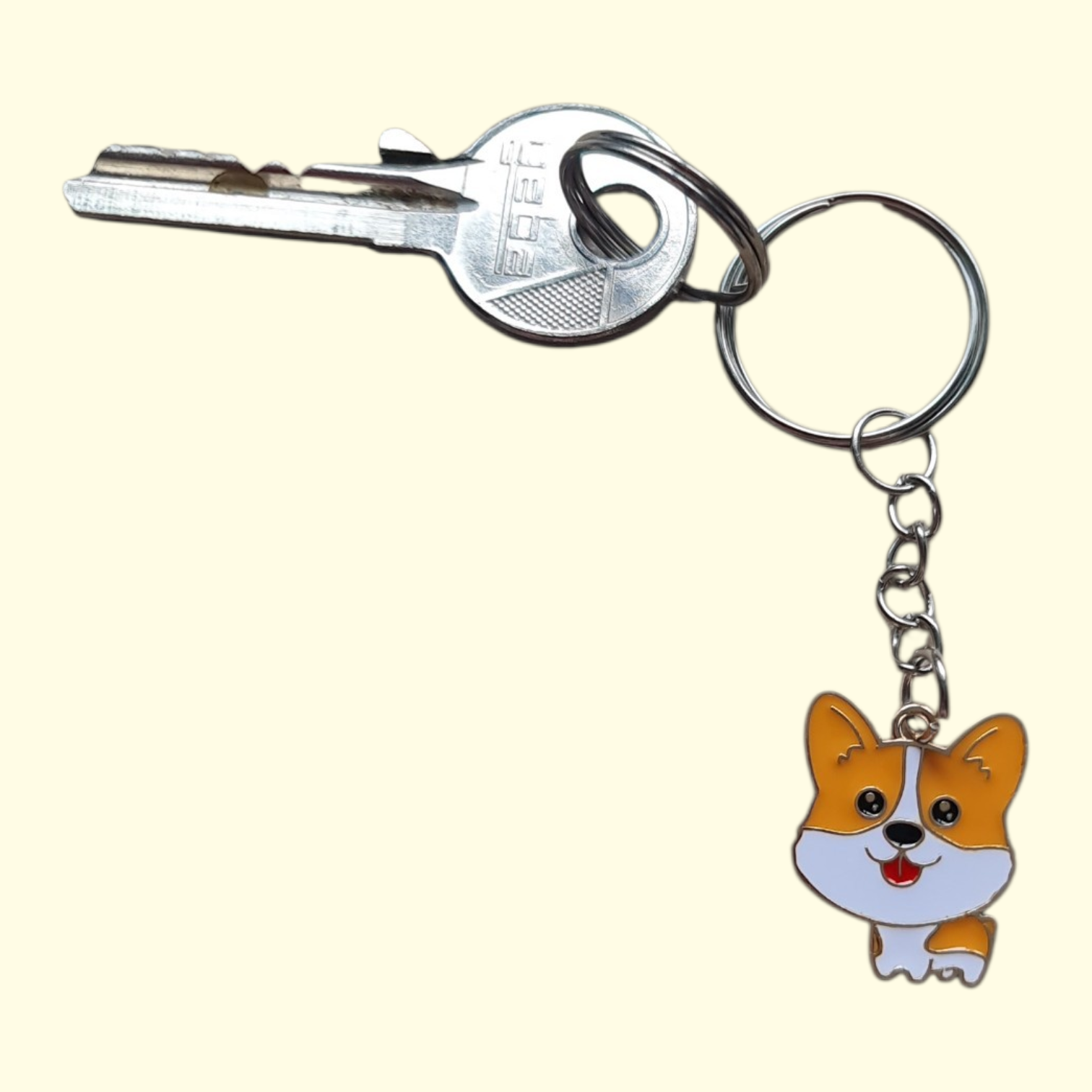 Dog Corgi Keyring