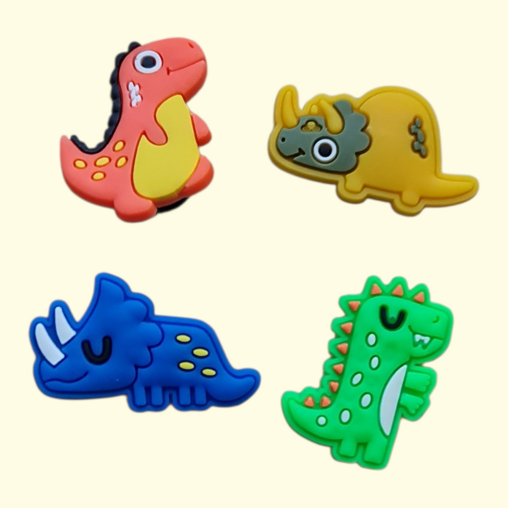Dinosaur Crocs Charms x4