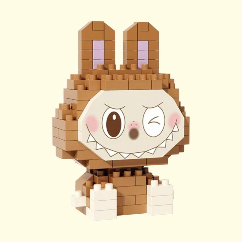 Labubu Micro Bricks Brown
