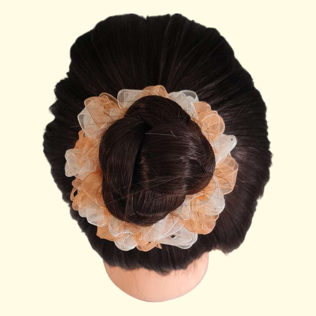 Ruffle Orange Hair Scrunchie