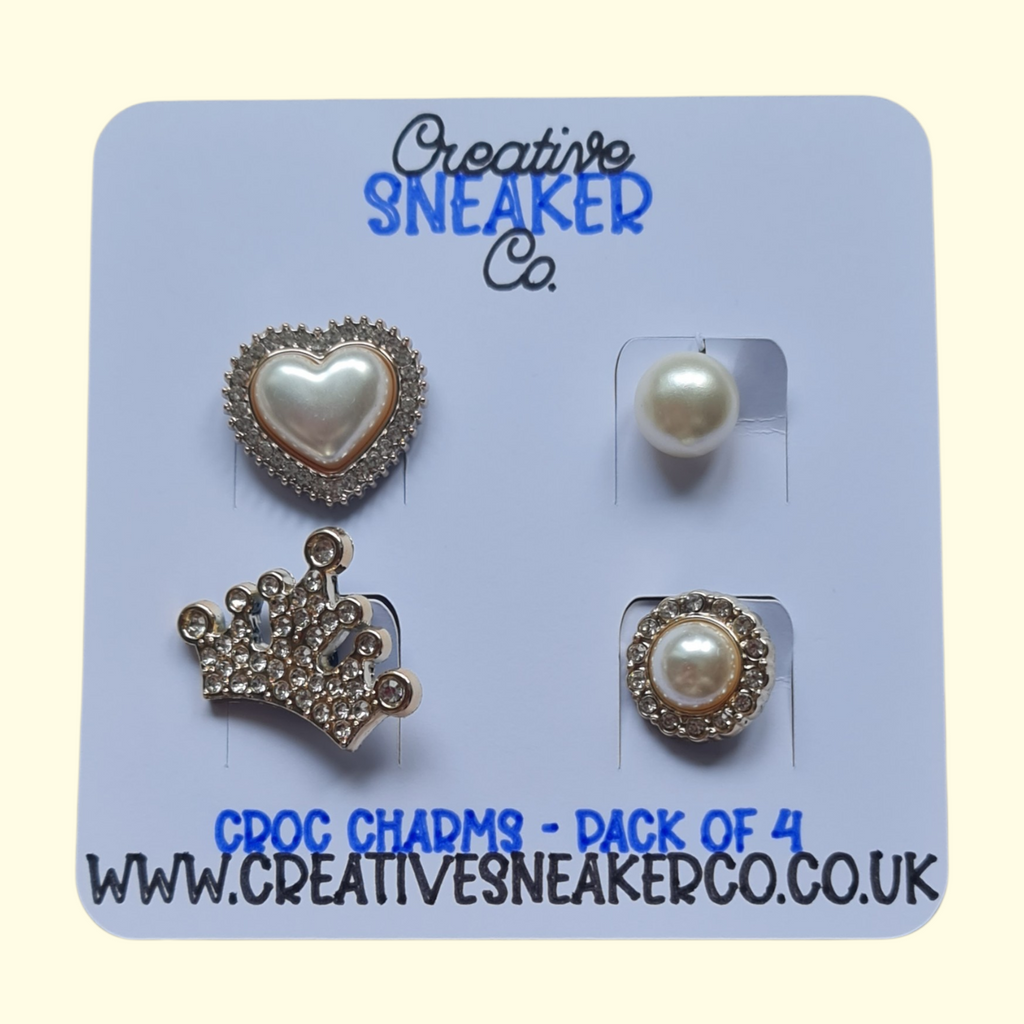 Gold Tiara Crocs Charms x4