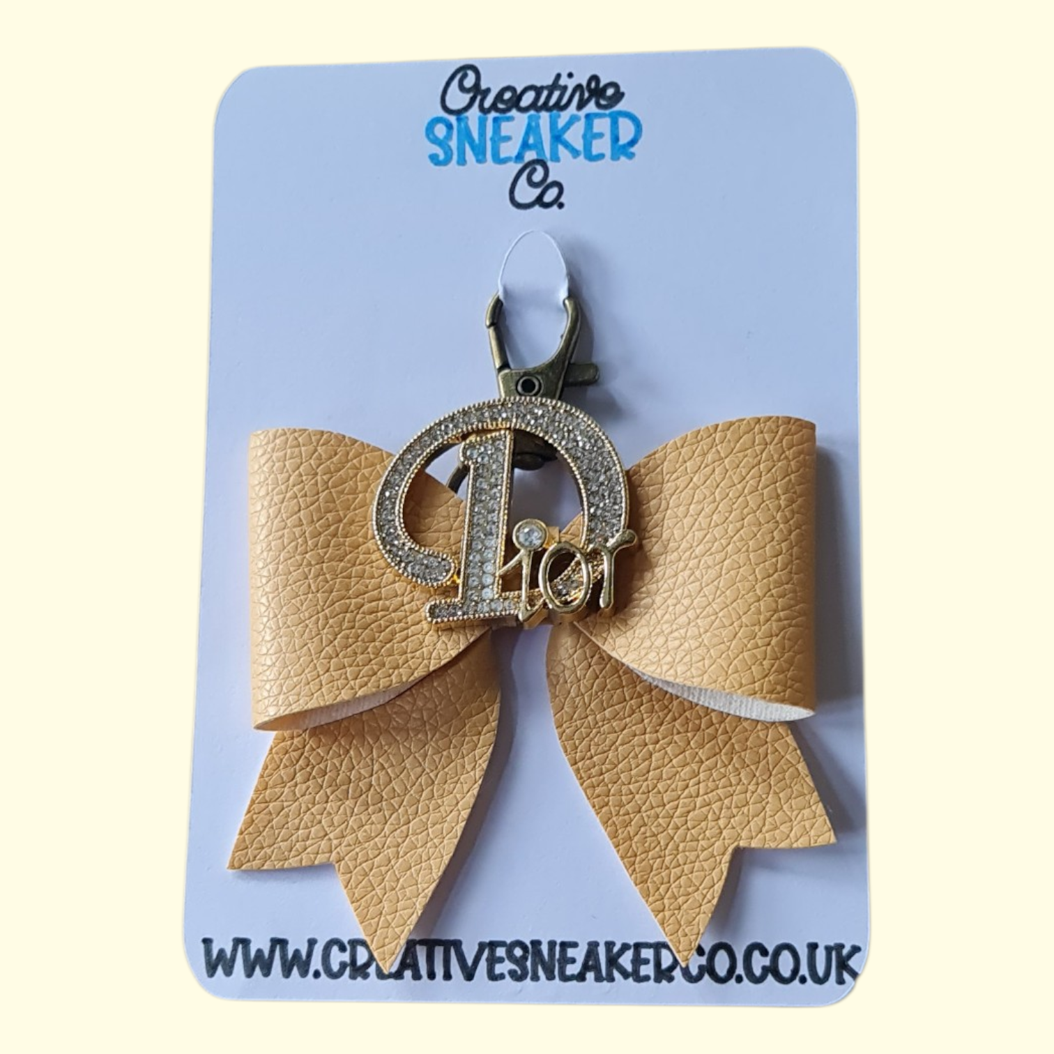 Beige Gold Dior Bag Charm