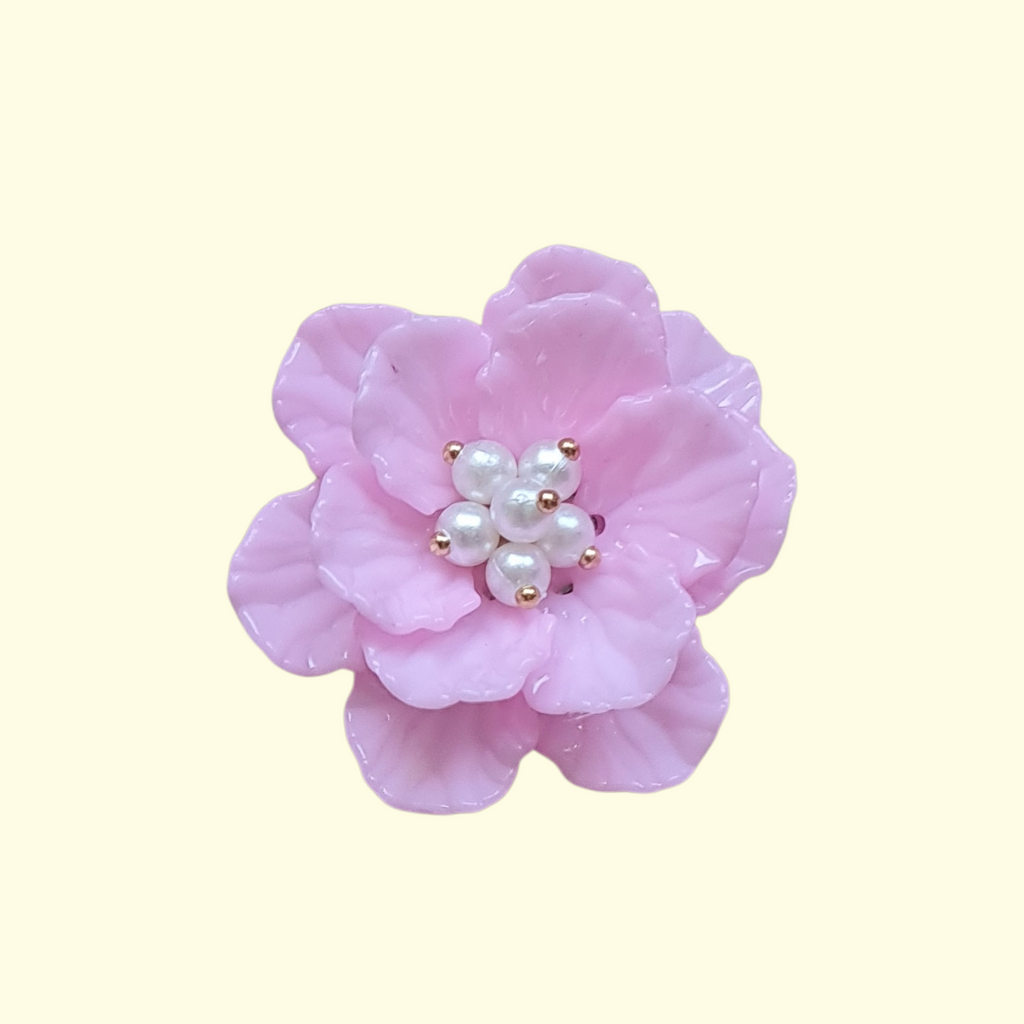Pearl Flower Pink Crocs Charms x2
