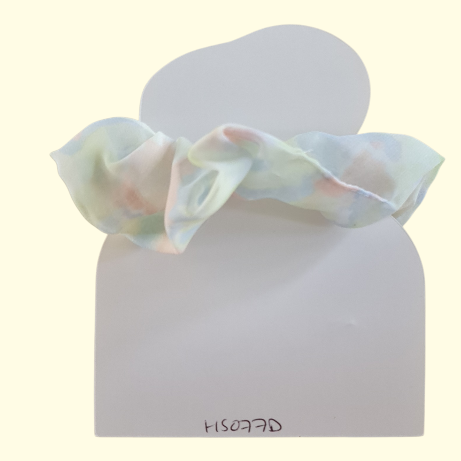 Puff Green Print Hair Scrunchie