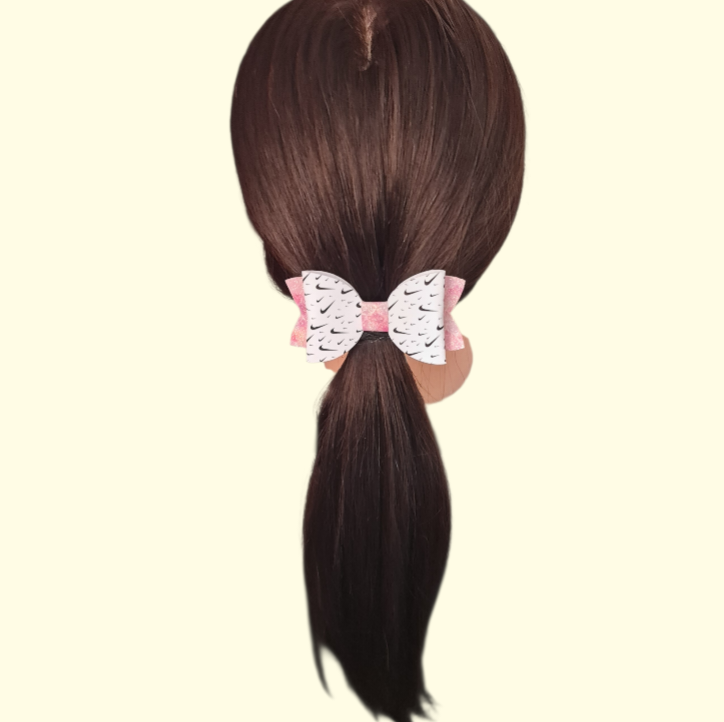 Swoosh Pink Mermaid Glitter Hair Bow